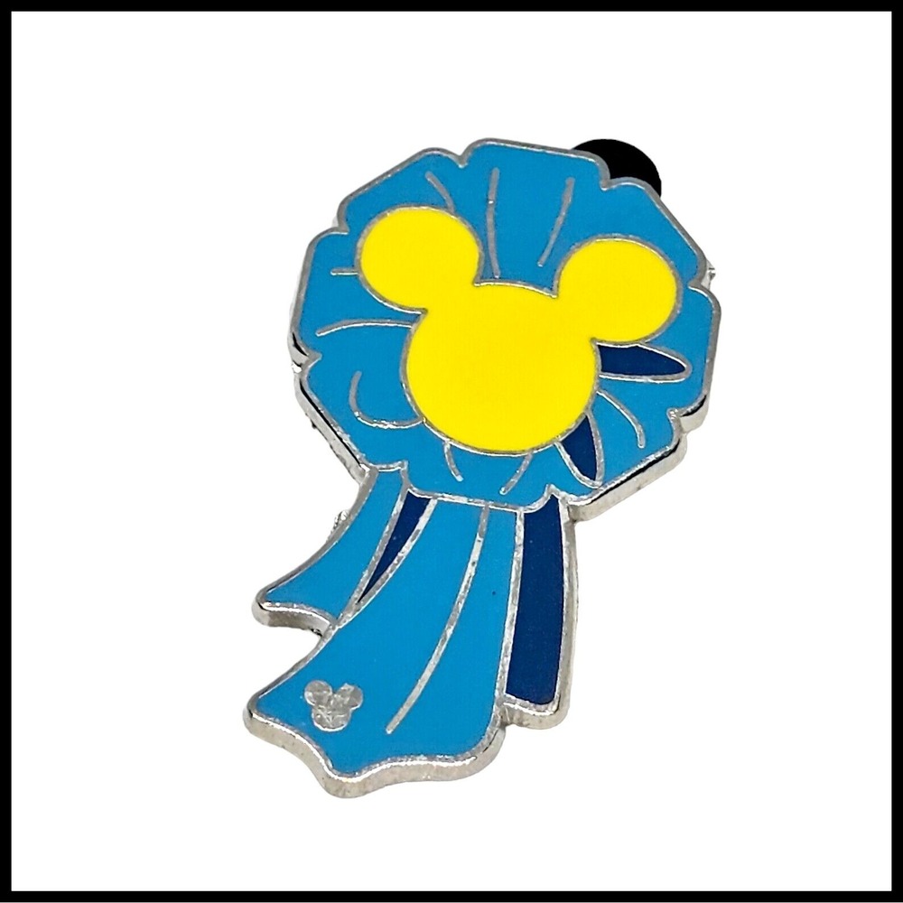Disney Pin 70889 Hidden Mickey Pin Series III FUN ICONS Mickey Blue Ribbon